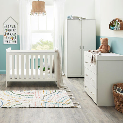 Babymore Caro Mini 3 Piece Room Set - White Wash-Dreamy Nursery