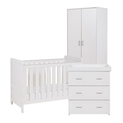 Babymore Caro Mini 3 Piece Room Set - White Wash-Dreamy Nursery