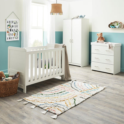 Babymore Caro Mini 3 Piece Room Set - White Wash-Dreamy Nursery
