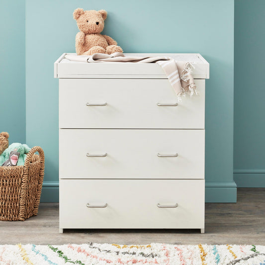 Babymore Caro Mini 3 Piece Room Set - White Wash-Dreamy Nursery
