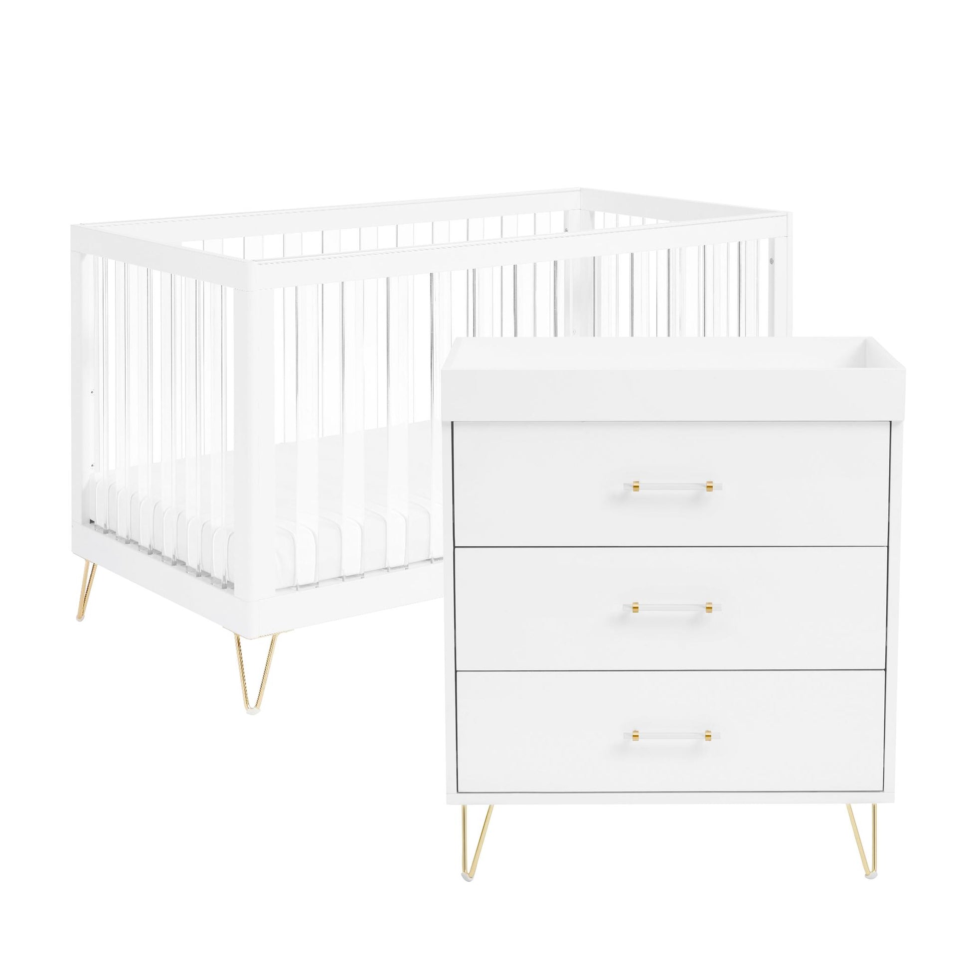 Babymore Kimi Mini Acrylic 2 Piece Nursery Room Set-Dreamy Nursery