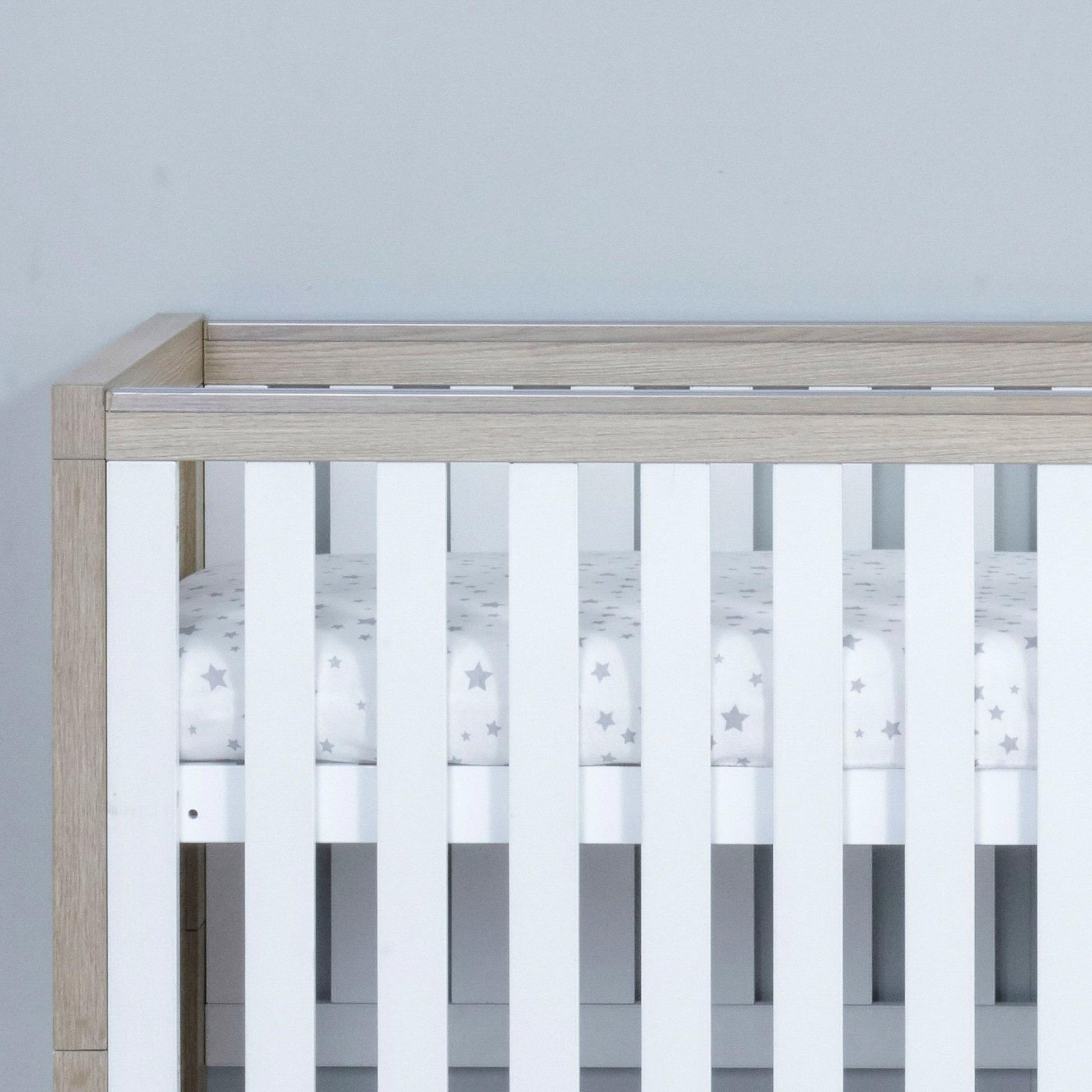 Babymore Veni 2 Piece Nursery Room Set (with under-cot storage) - White & Oak-Dreamy Nursery