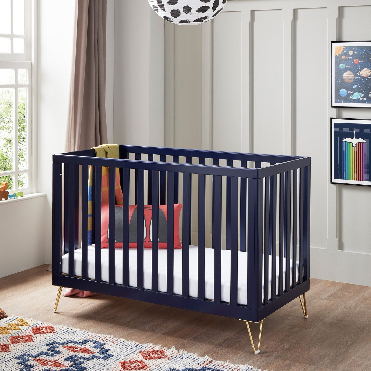 Babymore Kimi Mini Cot Bed - Midnight