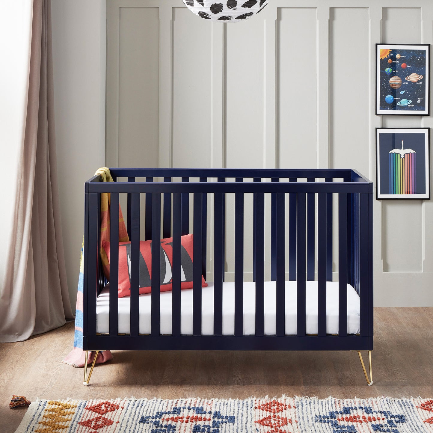 Babymore Kimi Mini Cot Bed - Midnight