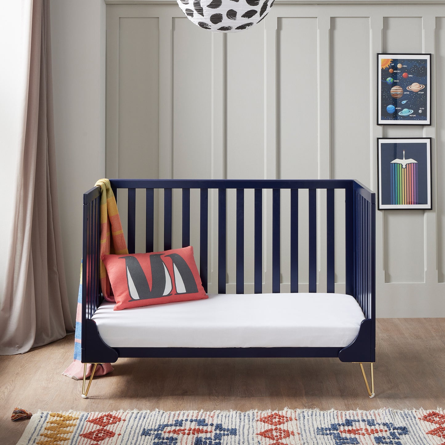 Babymore Kimi Mini Cot Bed - Midnight