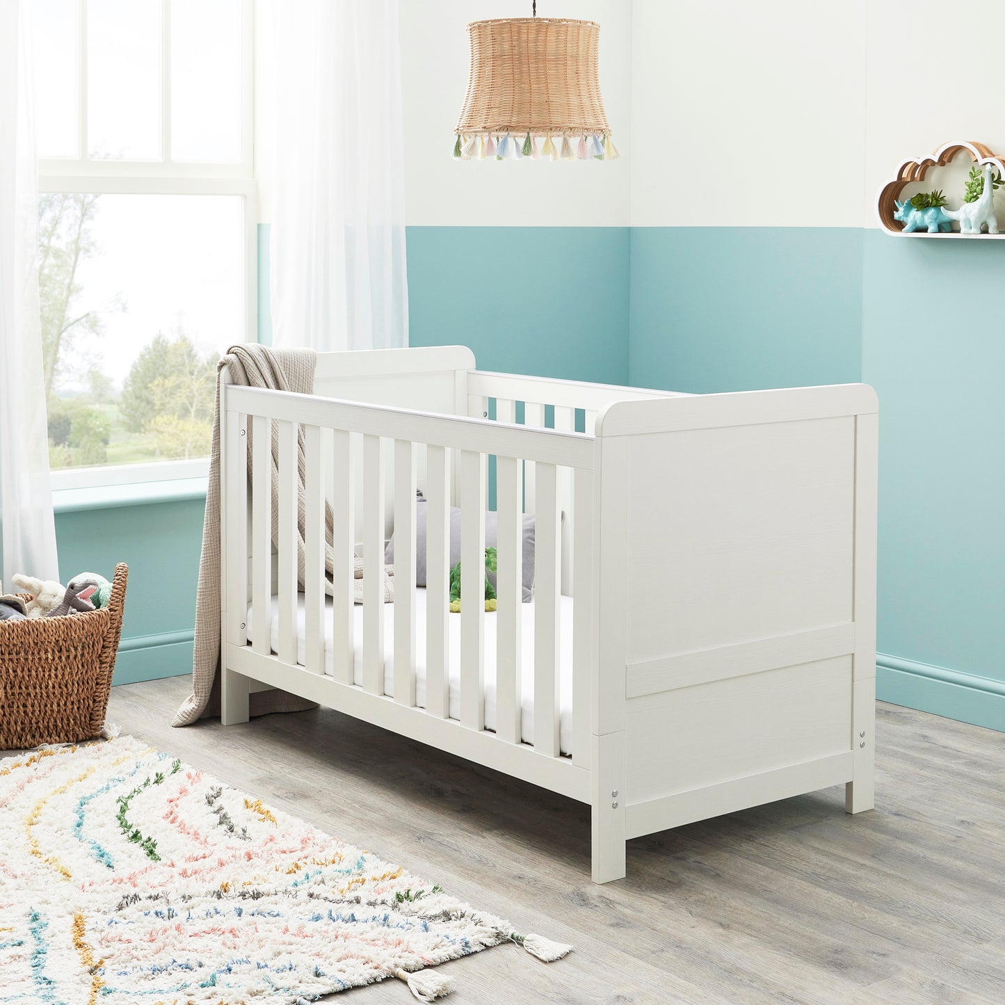 Caro Cot Bed – White Wash