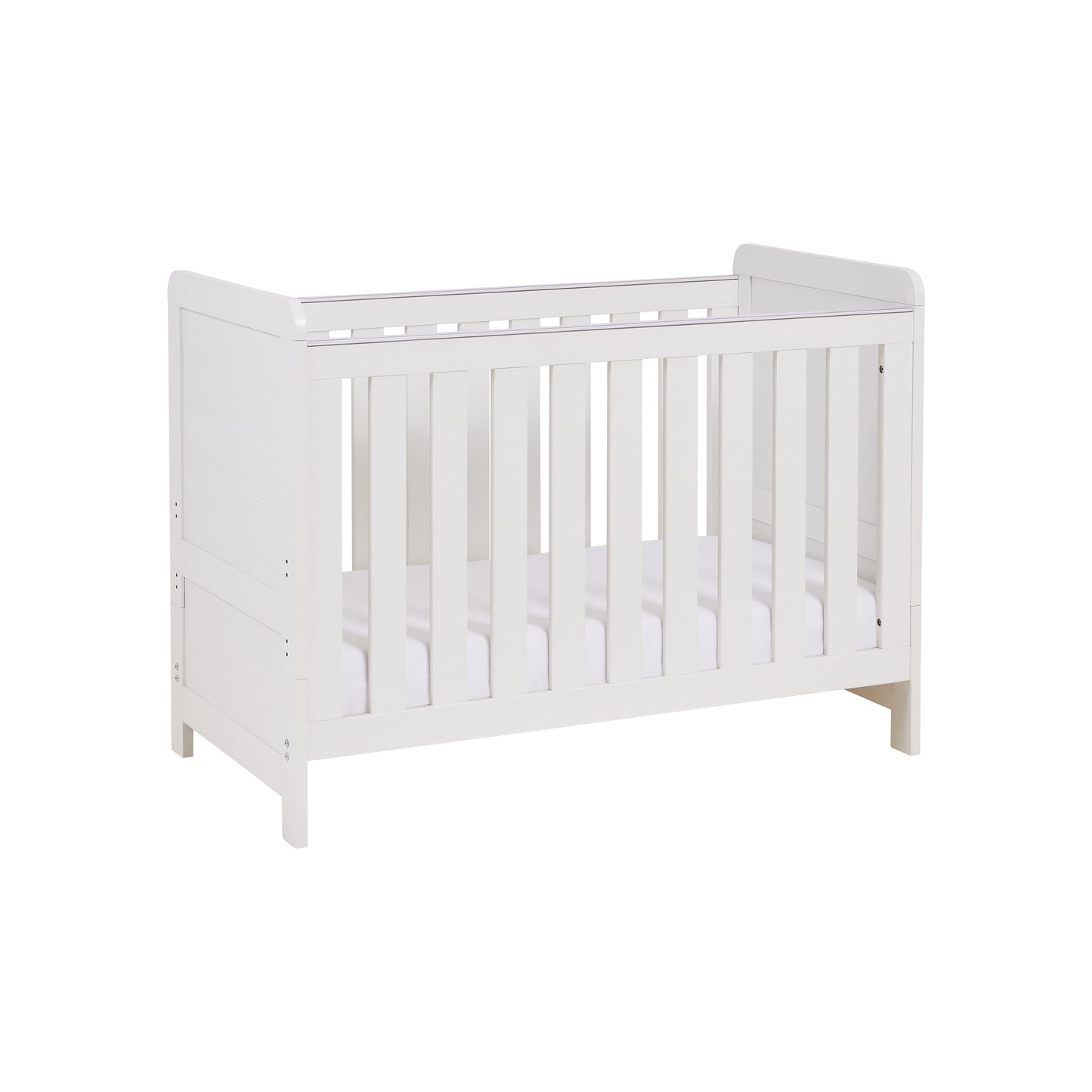 Babymore Caro Mini Cot Bed - White Wash