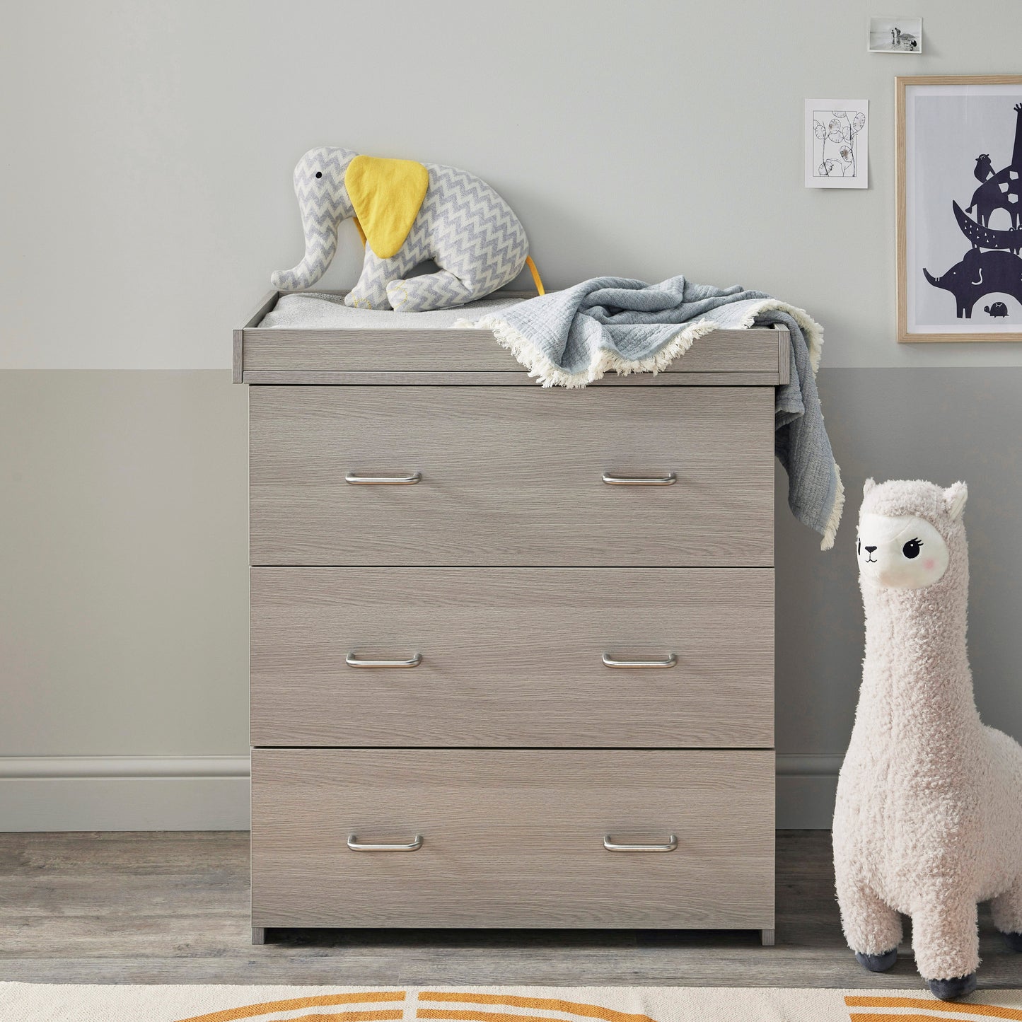 Caro 3 Piece Nursery Furniture Set – Grey Wash