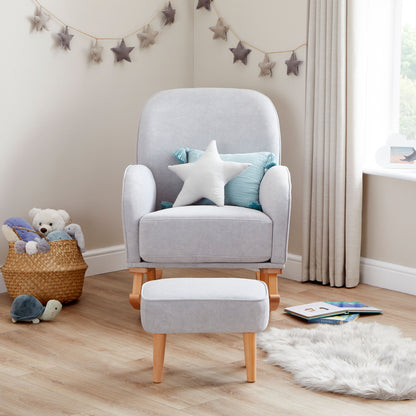 Freya Nursing Chair with Footstool – Grey