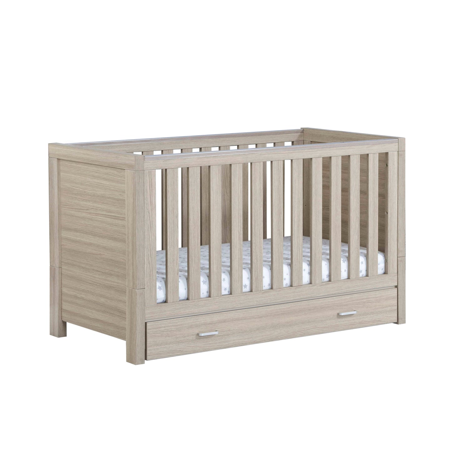 Luno Cot Bed (with under-cot storage) - Oak