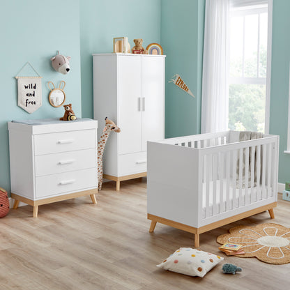 Babymore Mona Mini 3 Piece Nursery Room Set - White