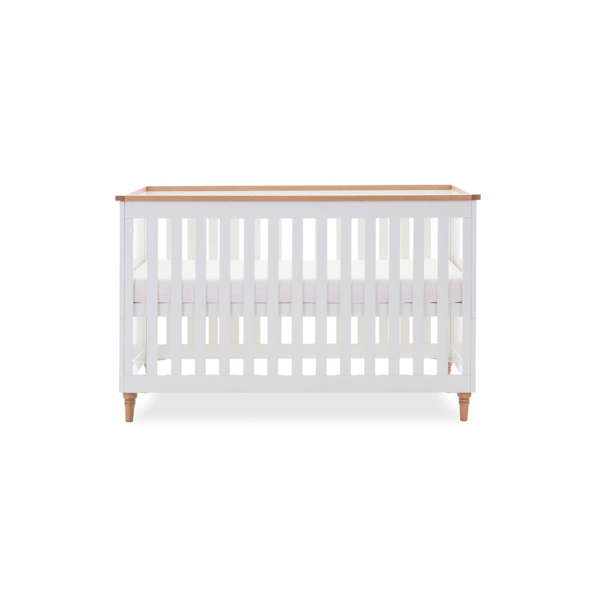 Obaby Orla Cot Bed - White with Oak-Dreamy Nursery