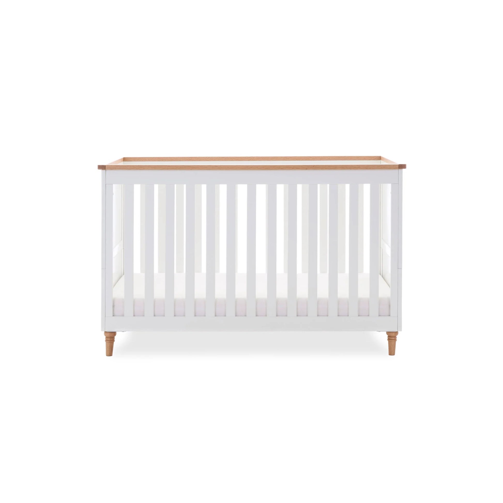 Obaby Orla Cot Bed - White with Oak-Dreamy Nursery
