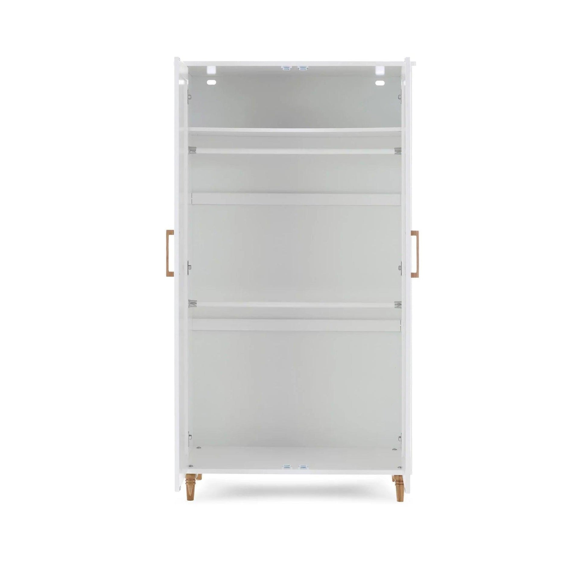Obaby Orla Double Wardrobe - White with Oak-Dreamy Nursery