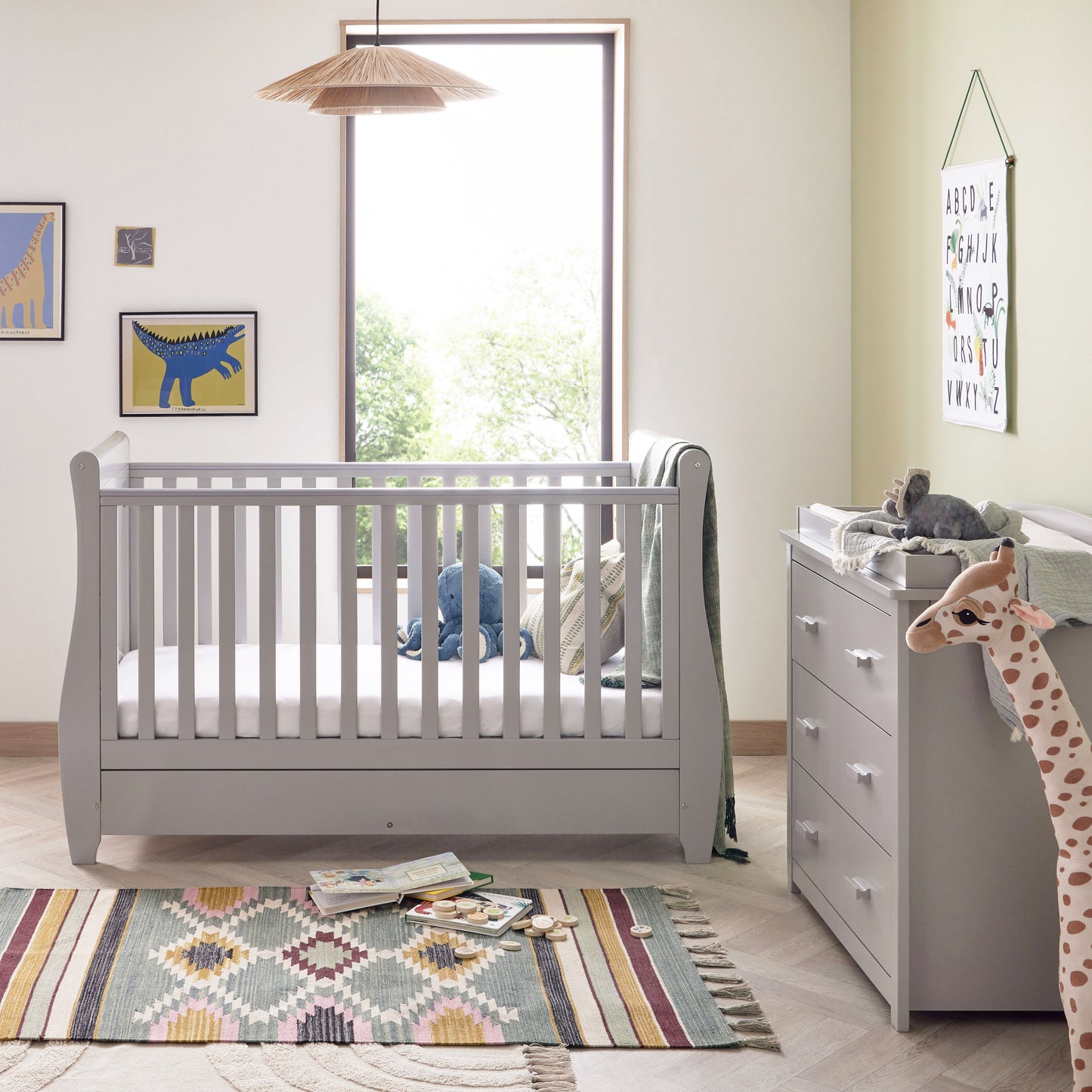 Stella 2 Piece Nursery Room Set - Grey