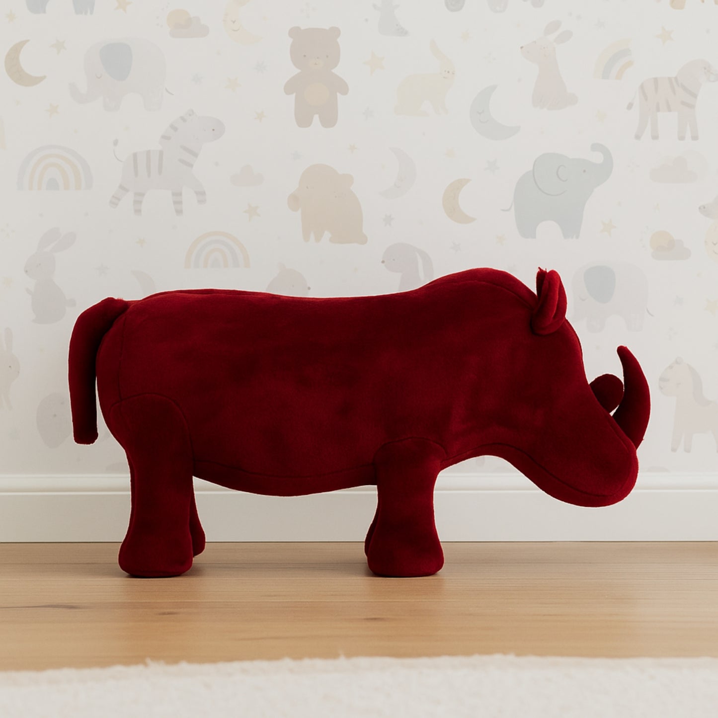 Orsina Rhino Animal Chair - Maroon