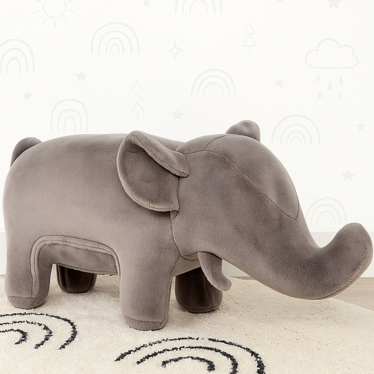 Orsina Elephant Animal Chair - Grey