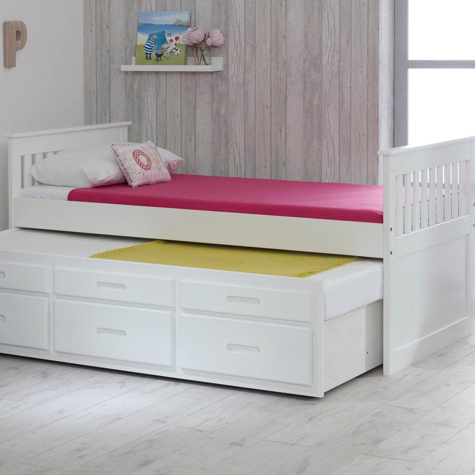 Amani Captains Underbed - White-Dreamy Nursery