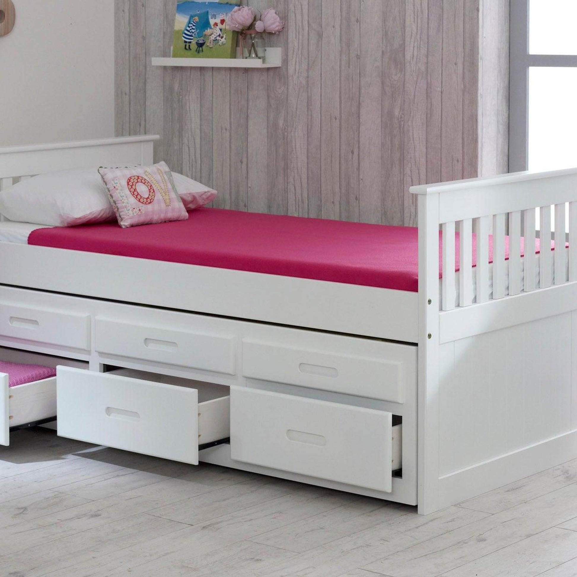 Amani Captains Underbed - White-Dreamy Nursery