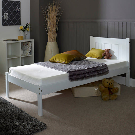 Amani Clifton Single Bed - White-Dreamy Nursery