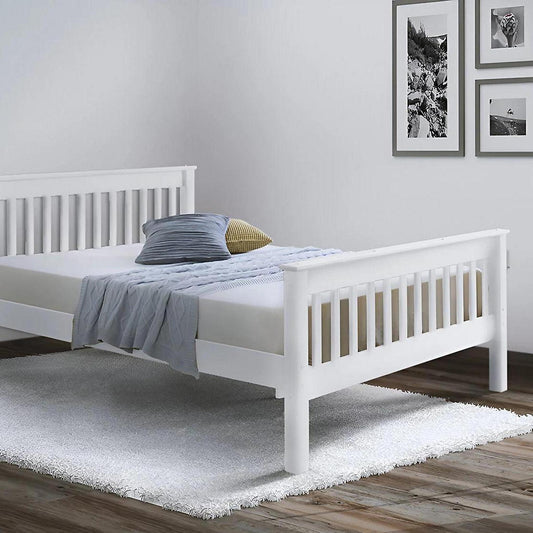 Amani Devon Single Bed - White-Dreamy Nursery