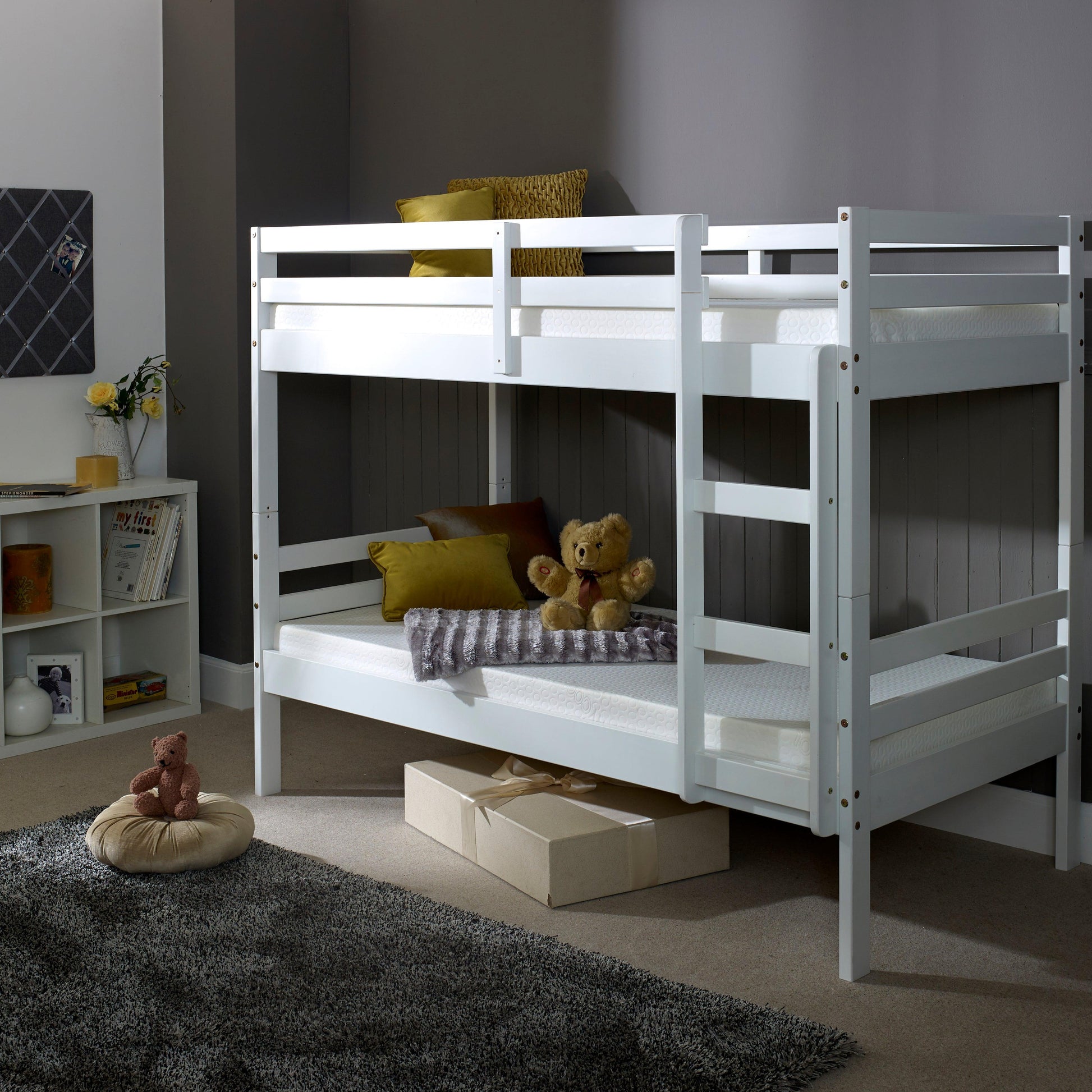 Amani Durham Bunk Bed - White-Dreamy Nursery