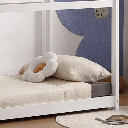 Amani Ely Montessori Style House Bed - White-Dreamy Nursery