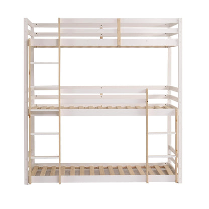 Amani Lydia Triple Bunk Bed - White-Dreamy Nursery