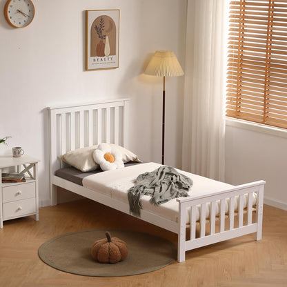 Amani Oxford Single Bed - White-Dreamy Nursery