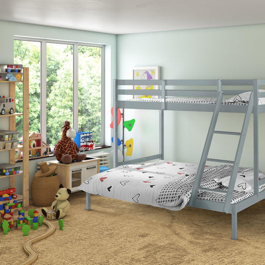 Amani Surrey Triple Bunk Bed - Grey (3ft over 4ft)-Dreamy Nursery