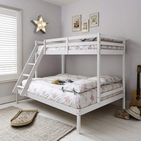 Amani Surrey Triple Bunk Bed - White (3ft over 4ft)-Dreamy Nursery