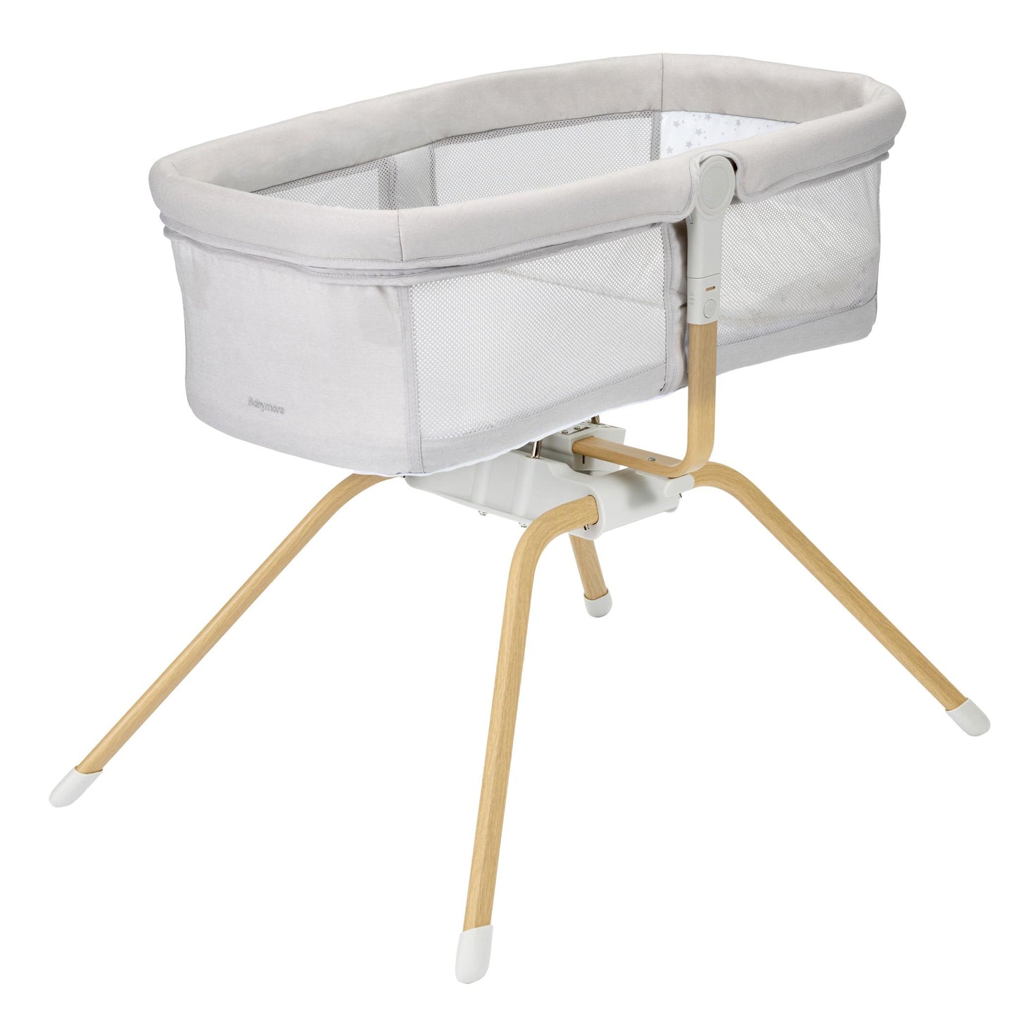 Babymore Air Motion Gliding Crib – Grey-Dreamy Nursery