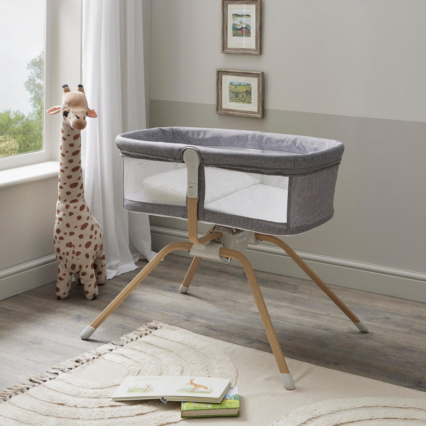 Babymore Air Motion Gliding Crib – Slate-Dreamy Nursery