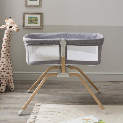 Babymore Air Motion Gliding Crib – Slate-Dreamy Nursery