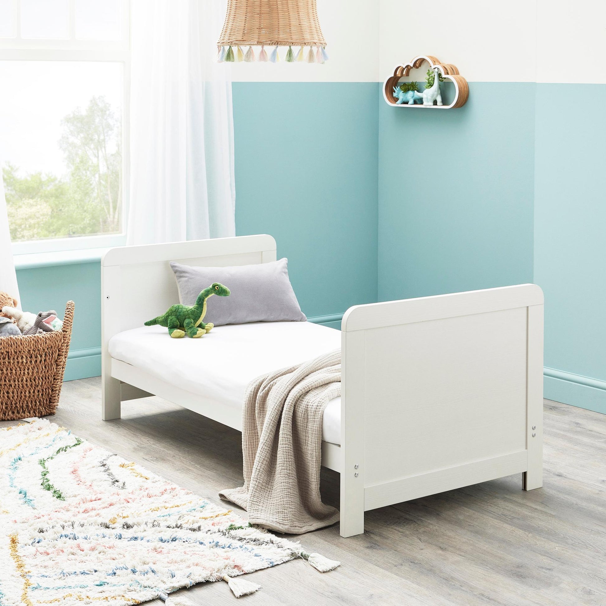 Babymore Caro Cot Bed – White Wash-Dreamy Nursery