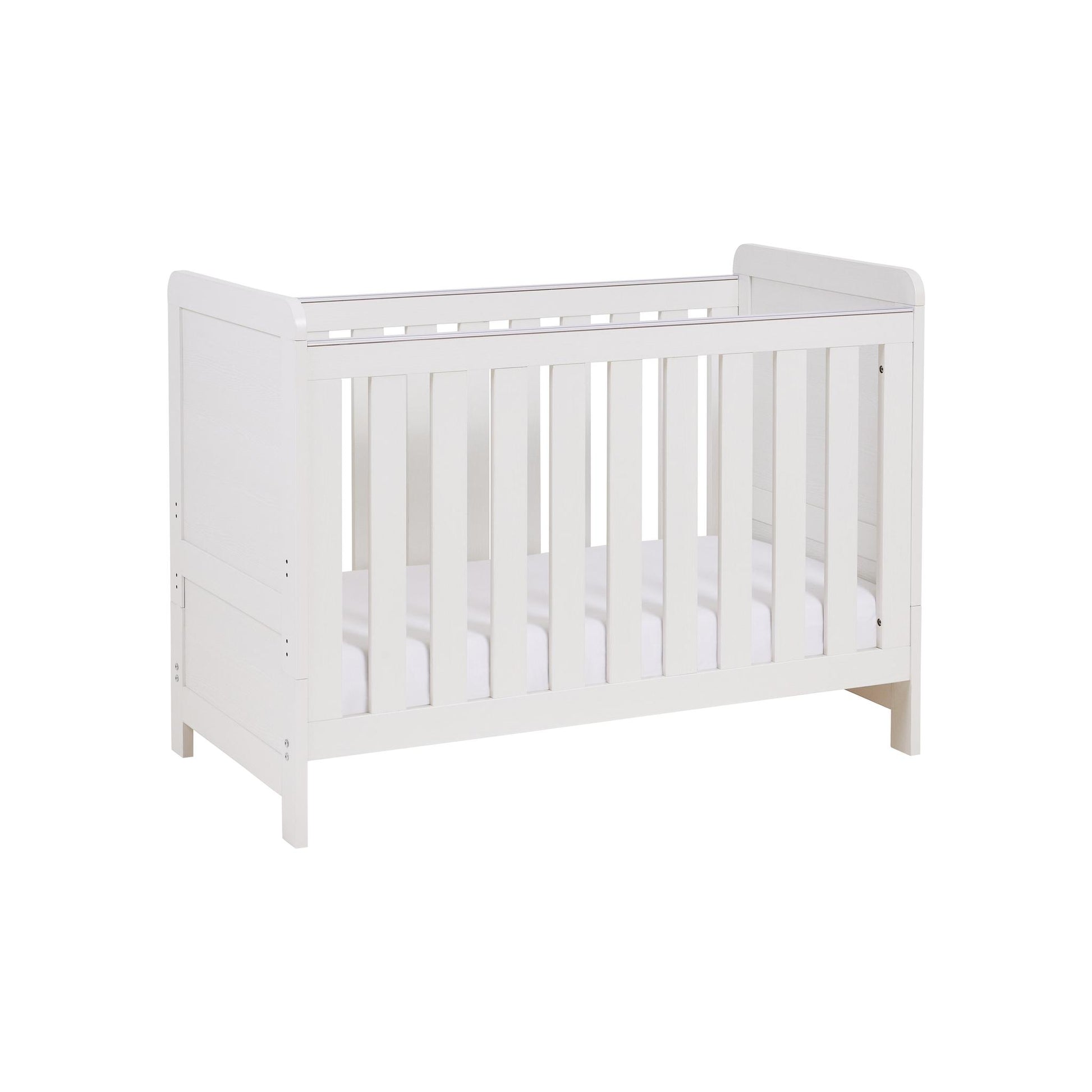 Babymore Caro Mini Cot Bed - White Wash-Dreamy Nursery