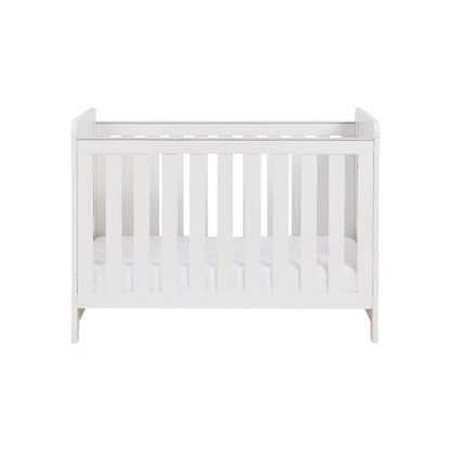 Babymore Caro Mini Cot Bed - White Wash-Dreamy Nursery