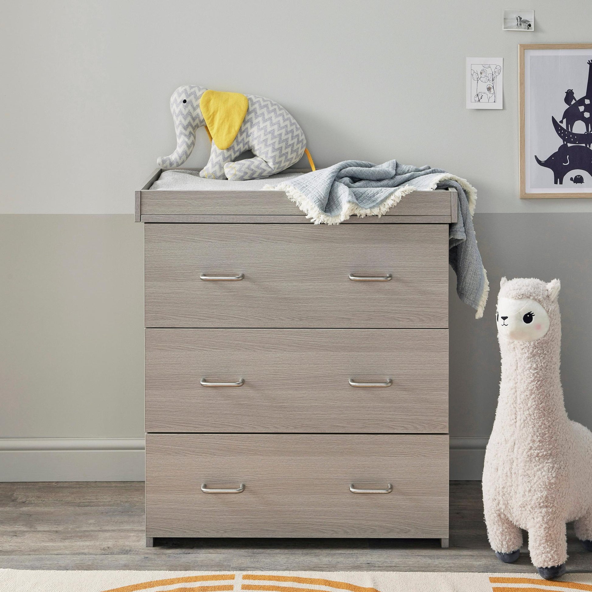 Babymore Caro Nursery Chest Changer - Grey Wash-Dreamy Nursery