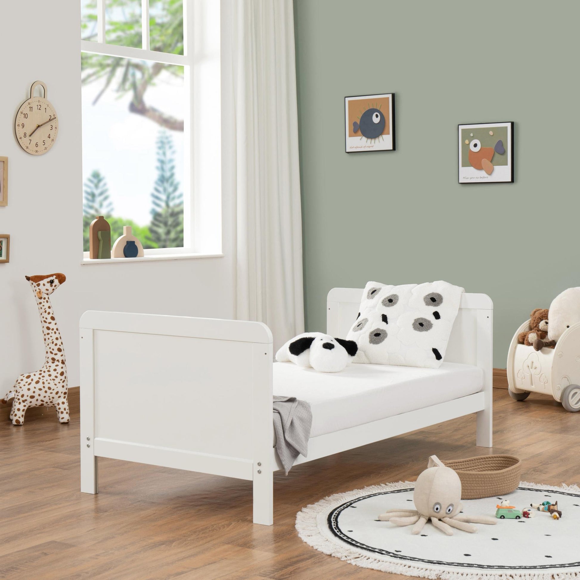 Babymore Caro Urban Cot Bed – White-Dreamy Nursery