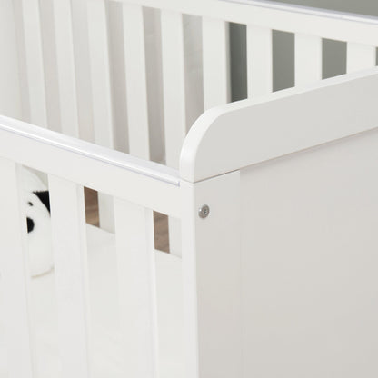 Babymore Caro Urban Mini Cot Bed - White-Dreamy Nursery