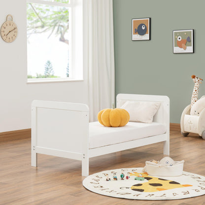 Babymore Caro Urban Mini Cot Bed - White-Dreamy Nursery