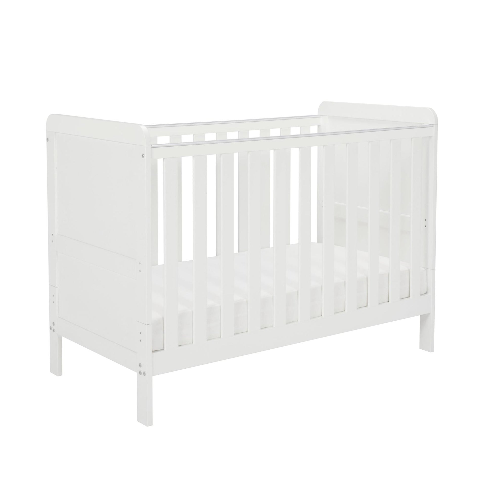 Babymore Caro Urban Mini Cot Bed - White-Dreamy Nursery