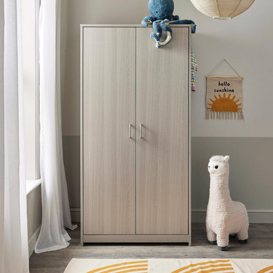 Babymore Caro Wardrobe - Grey Wash-Dreamy Nursery