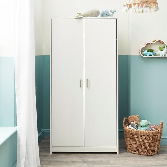 Babymore Caro Wardrobe - White Wash-Dreamy Nursery