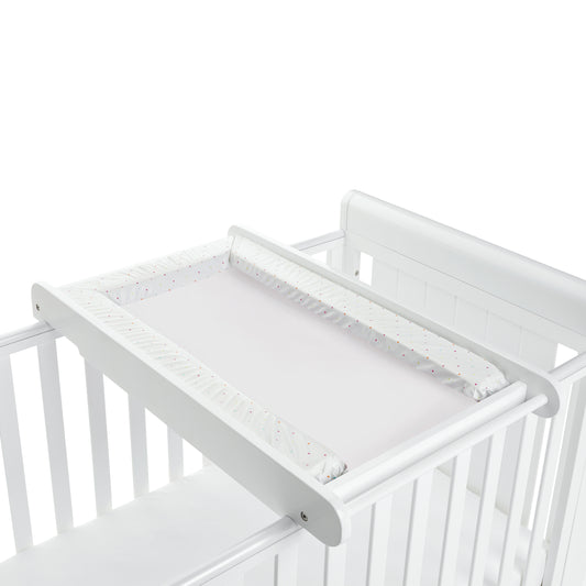 Babymore Cot Top Changer - White-Dreamy Nursery