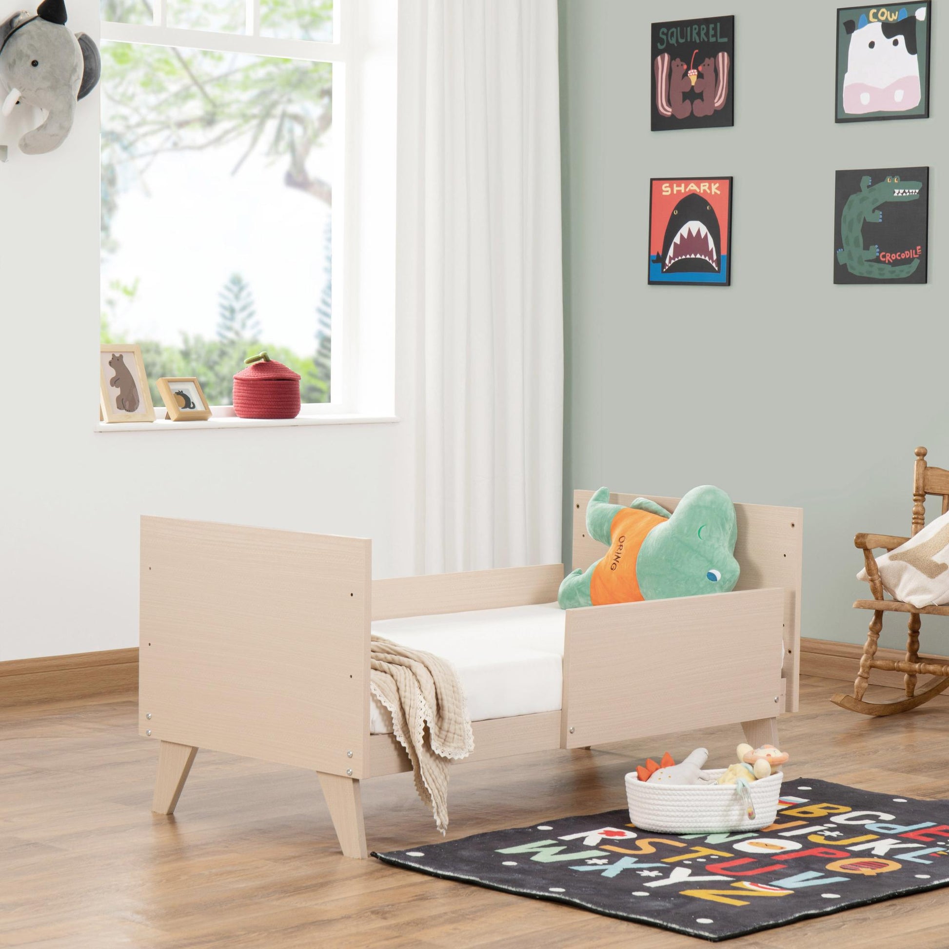 Babymore Dante Mini Cot Bed - Natural-Dreamy Nursery