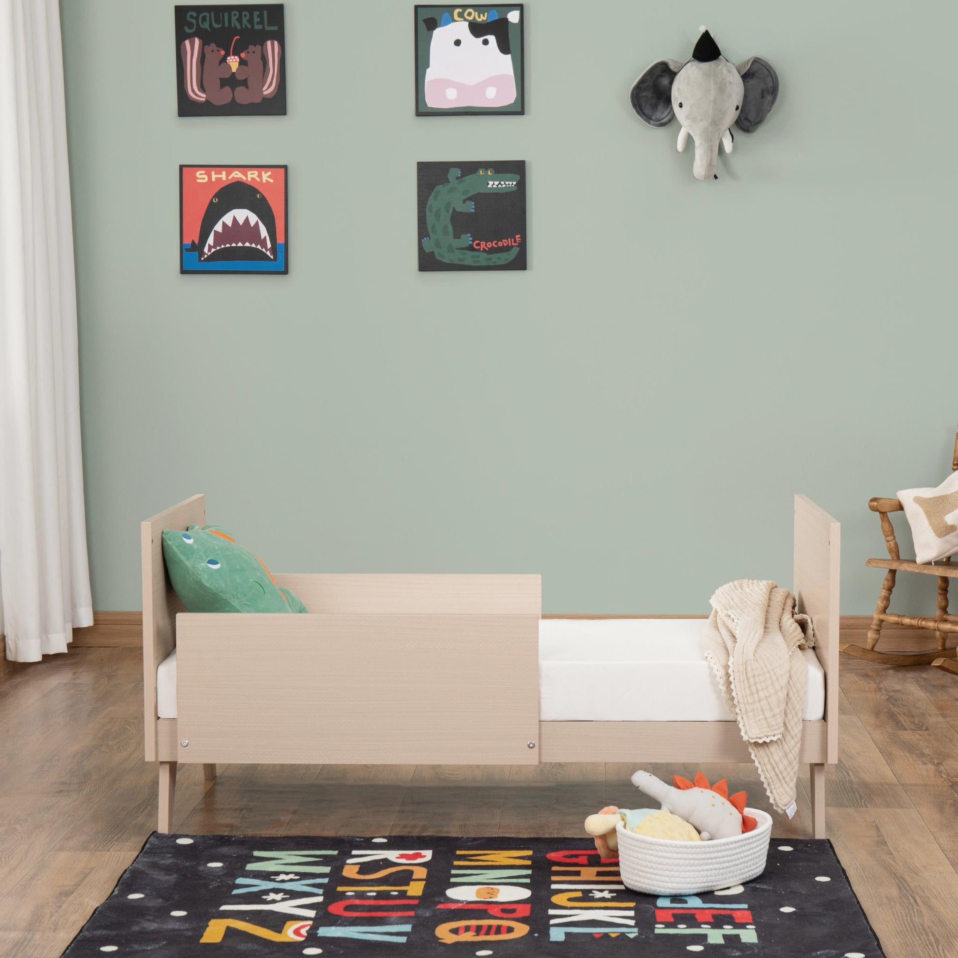 Babymore Dante Mini Cot Bed - Natural-Dreamy Nursery