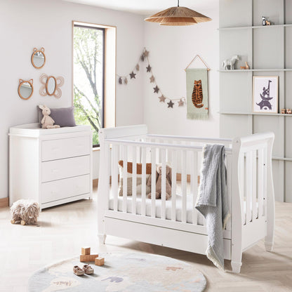 Babymore Eva Mini 2 Piece Nursery Room Set - White-Dreamy Nursery