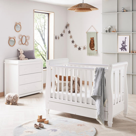 Babymore Eva Mini 2 Piece Nursery Room Set - White-Dreamy Nursery