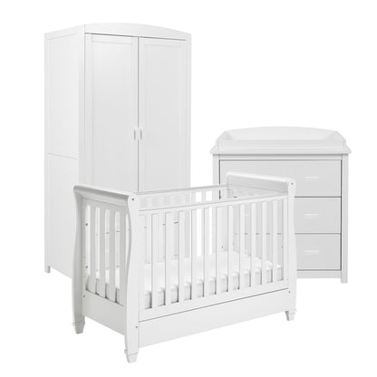 Babymore Eva Mini 3 Piece Nursery Room Set - White-Dreamy Nursery